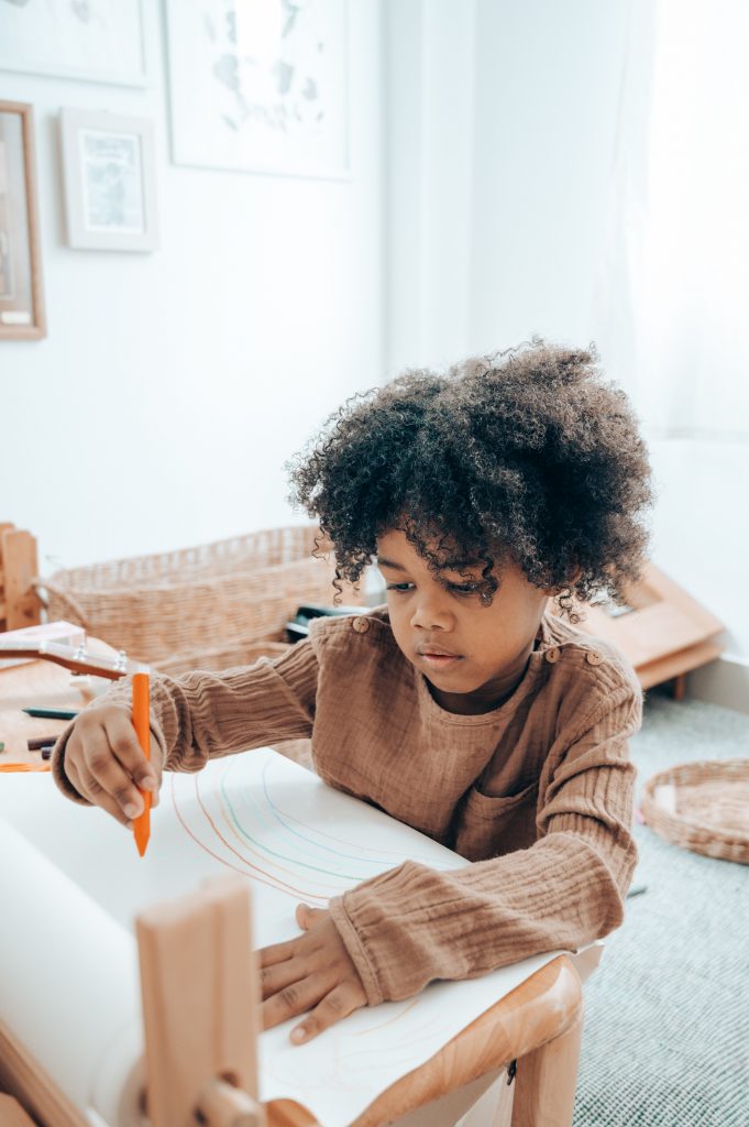 inspired-black-kid-painting-on-paper-at-home-4544904